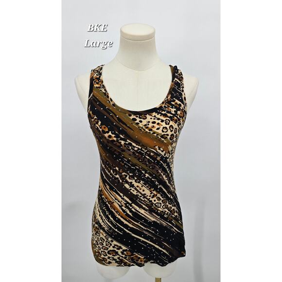 Y2K BKE Animal Print Rhinestone Tank – Size L - Picture 1 of 6
